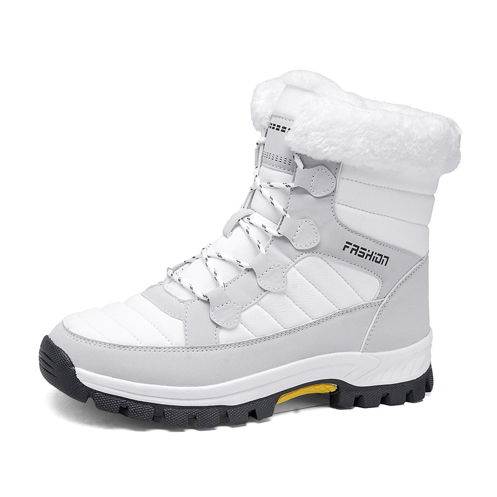 Fall/Winter Cross-Border Non-Slip Men's Outdoor High-Top Snow Boots;  Thickened, Warm Casual Cotton Shoes for Women