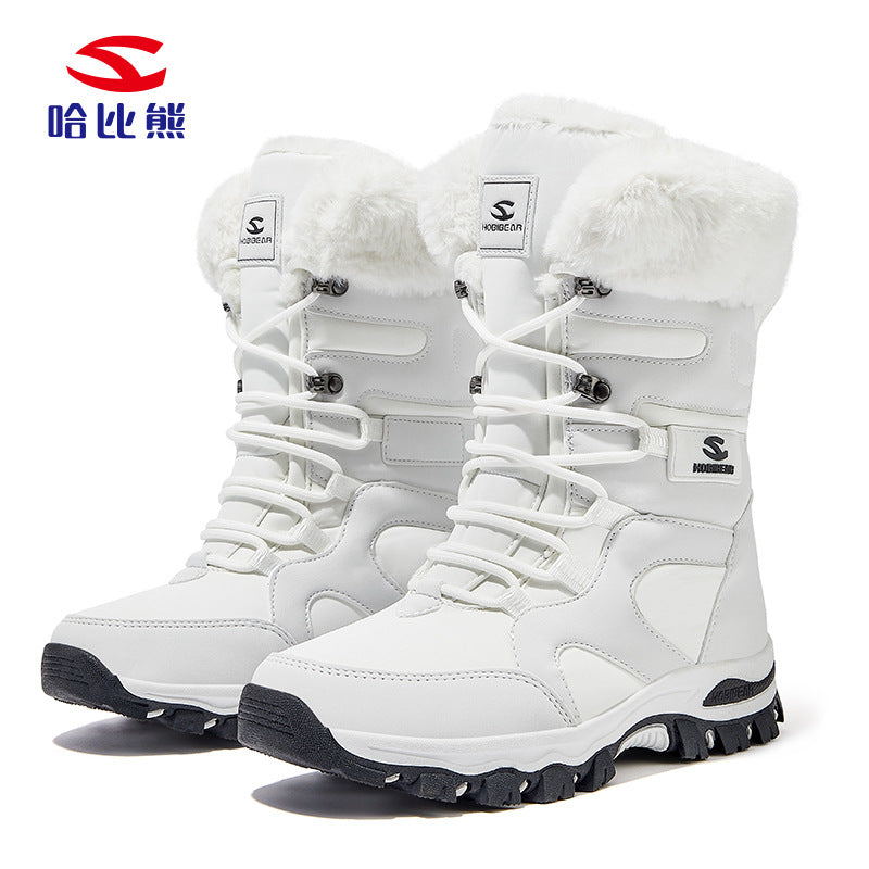 Habi Bear Adult Snow Boots: Men's Long-Pile Fleece Winter Boots, Women's Outdoor Thick-Lined Cotton Boots