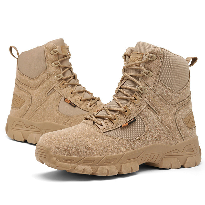 New Cross-Border Plus-Size Outdoor Training Boots, High-Top Tactical Boots, Men's Combat Boots, Desert Boots, and Snow Boots
