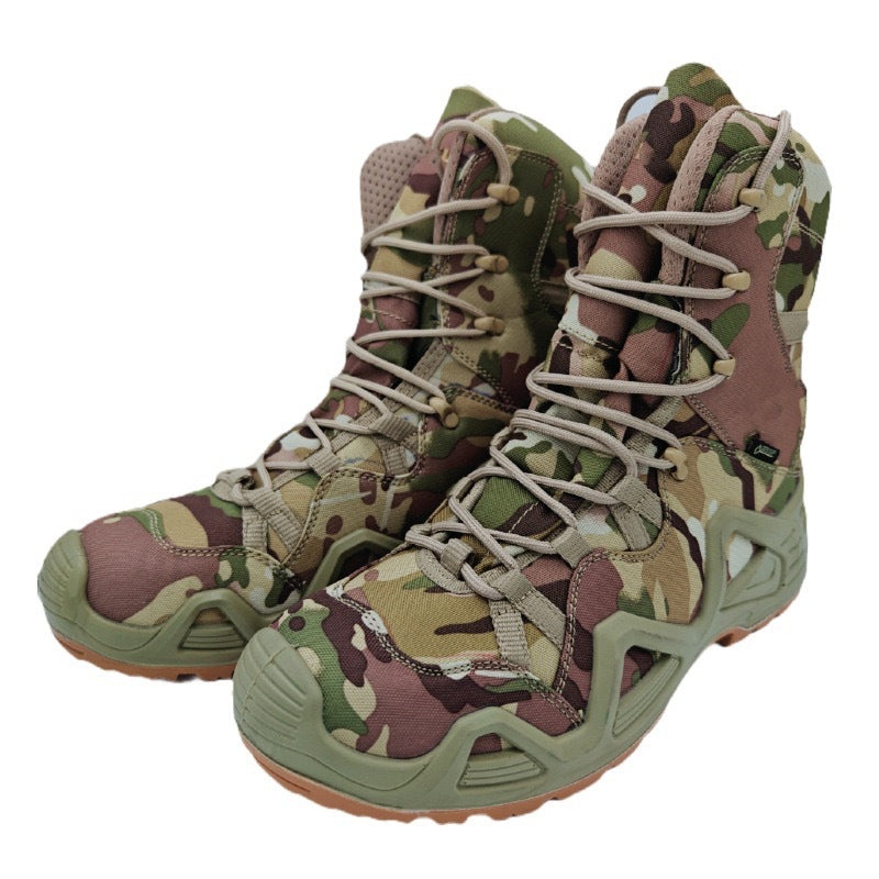 Outdoor High-Top Hiking Boots: Impact-Resistant and Puncture-Resistant Men's Hiking Boots—Stylish, Lightweight, Comfortable, Breathable, and Protective