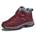 Winter Plus-Size Casual Cotton Shoes, Fleece-Lined Warm Outdoor Hiking Shoes, Waterproof and Non-Slip Men's Snow Boots